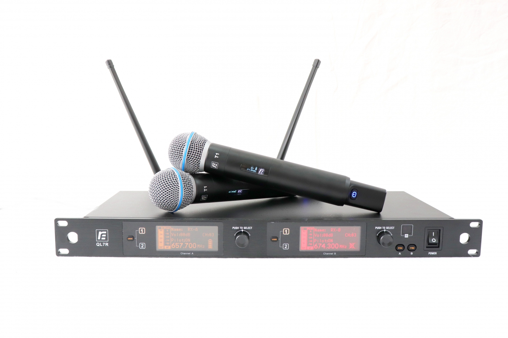 RFIntell QL7R/T1-A 651,800-683,400 МГц 2-канальная радиосистема с 2-мя ручными микрофонами в Коврове
