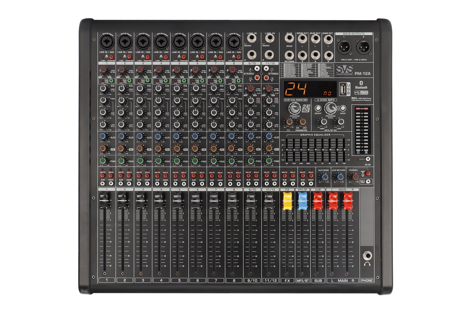 SVS Audiotechnik mixers PM-12A Активный аналоговый микшерный пульт, 12-канальный в Коврове